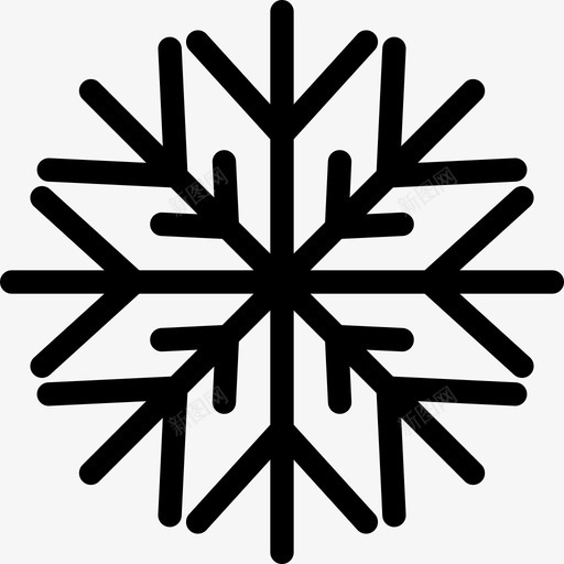雪花装饰冰晶图标svg_新图网 https://ixintu.com 冬天 冰晶 圣诞节 装饰 雪花