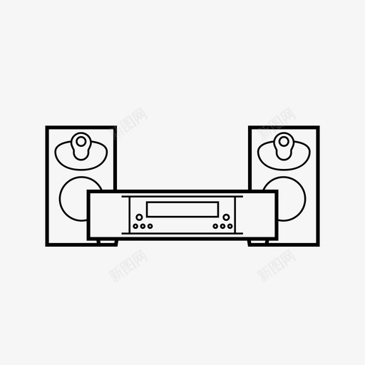 立体声系统扬声器音响系统图标svg_新图网 https://ixintu.com 家庭影院 家庭影院系统 扬声器 立体声系统 音乐系统 音响系统