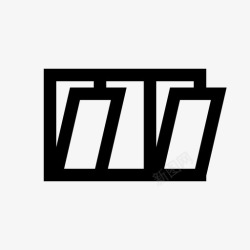 窗扇窗户平开窗玻璃窗图标高清图片