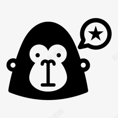 游击营销大猩猩沟通图标图标