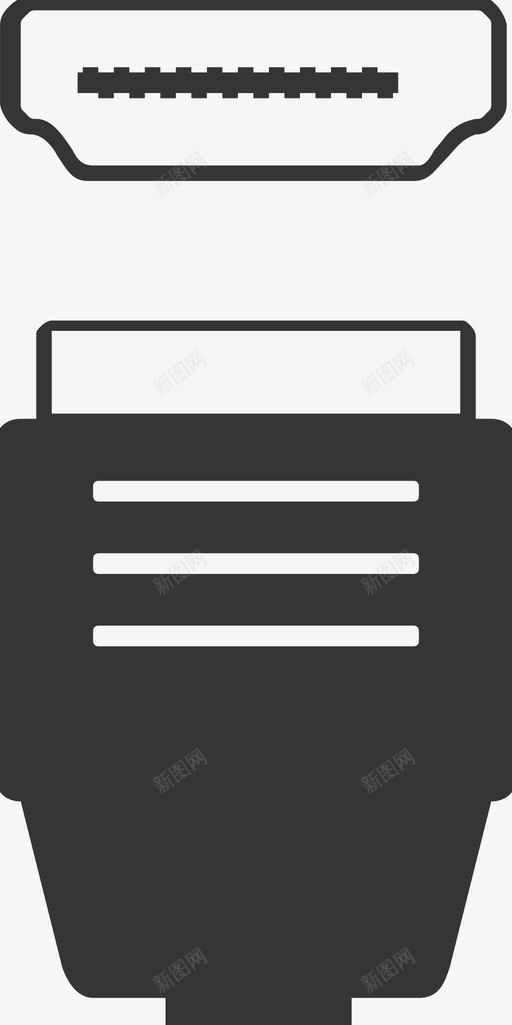 hdmi插座图标svg_新图网 https://ixintu.com hdmi插座