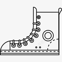 中靴白色细节的货靴时尚运动挑战中风图标高清图片