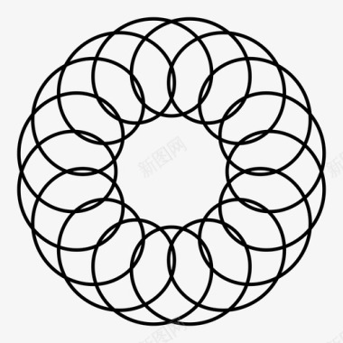 螺旋形花环状1同心图标图标