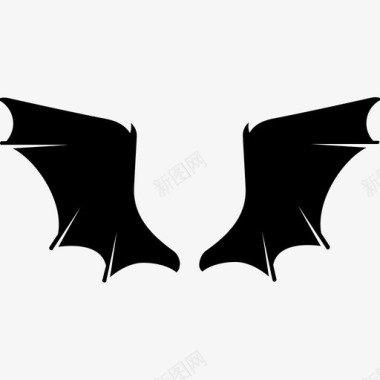 蝙蝠翅膀夜行动物飞行图标图标