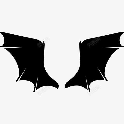 蝙蝠翅膀夜行动物飞行图标svg_新图网 https://ixintu.com 夜行动物 恶魔 蝙蝠翅膀 邪恶 飞行