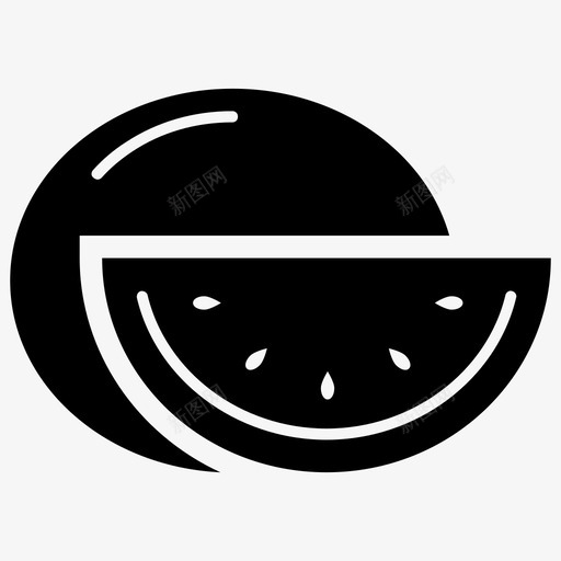 西瓜切片零食图标svg_新图网 https://ixintu.com 亚热带 切片 夏季 夏季时间 植物 甜味 种子 糖 西瓜 零食