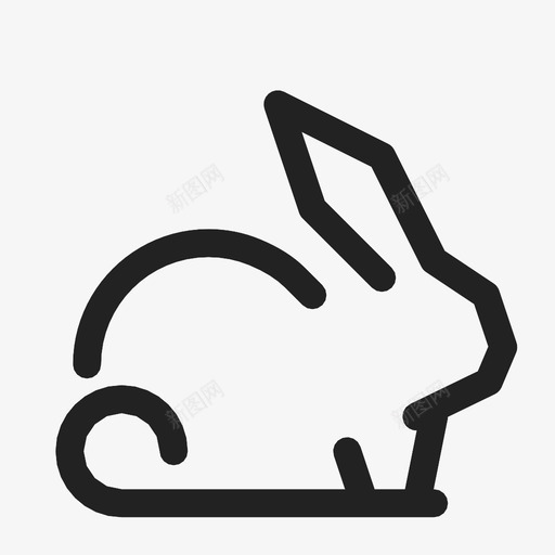 兔子动物可爱图标svg_新图网 https://ixintu.com 兔子 动物 可爱 宠物 家 梦 自然