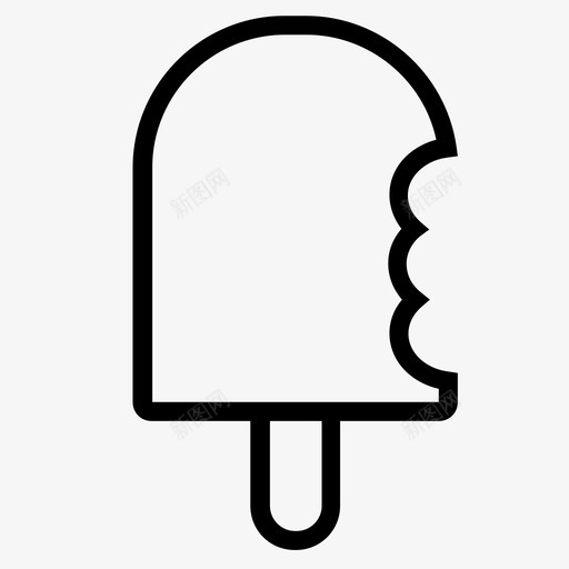冰棒被咬吃过图标svg_新图网 https://ixintu.com 冰棒 冰淇淋 冰淇淋棒 冷冻 吃过 快餐 棒棒糖 被咬 食品