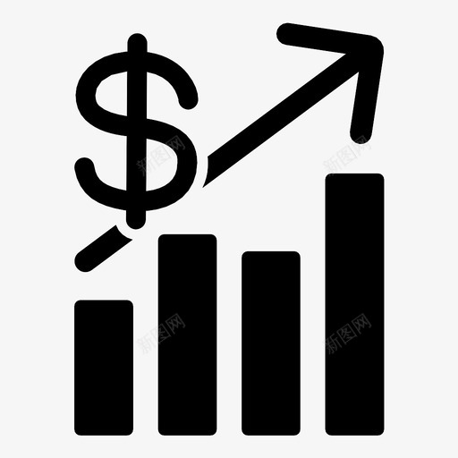 增长收入图表图标svg_新图网 https://ixintu.com excel 业务 图表 增长 扩展 收入 条形图 生成 销售