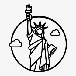 正义女神自由女神像美国自由图标高清图片