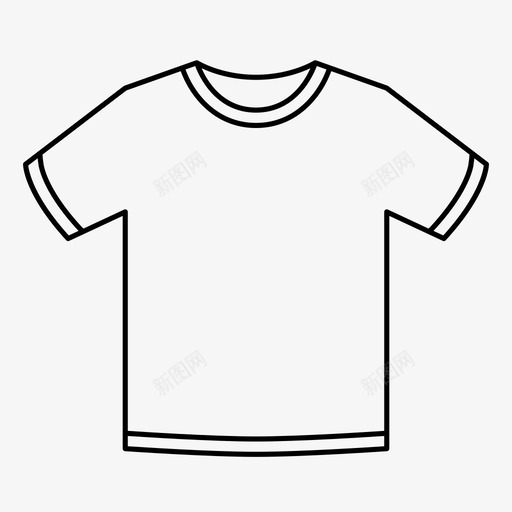t恤短袖素色图标svg_新图网 https://ixintu.com t恤 时尚 服装 白色t恤 短袖 素色