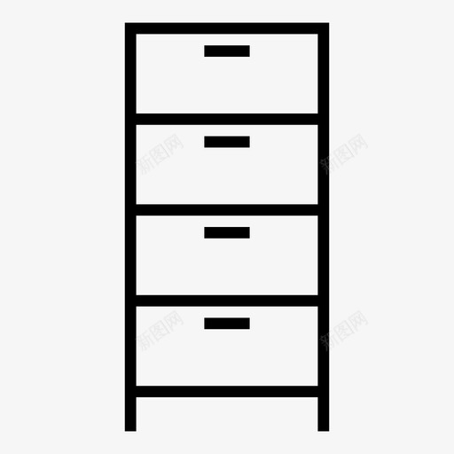 文件柜文件家具图标svg_新图网 https://ixintu.com 办公室 室内 家具 文件 文件柜