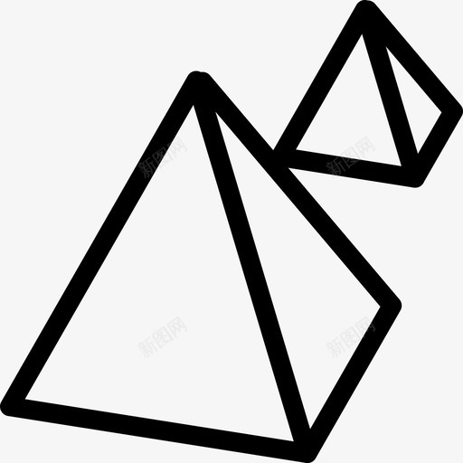金字塔埃及著名图标svg_新图网 https://ixintu.com 地标 埃及 埃及金字塔 石头 石头结构 著名 金字塔