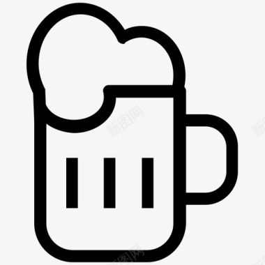 啤酒泡沫啤酒饮料图标图标