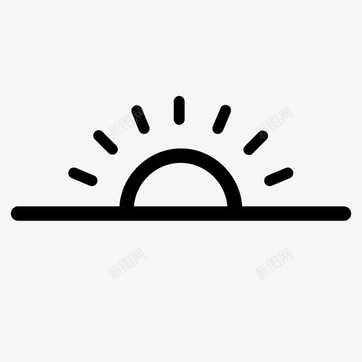 太阳海滩照相机图标svg_新图网 https://ixintu.com 地平线 太阳 摄影 摄影和照相机 日出 日落 早晨 海滩 照相机