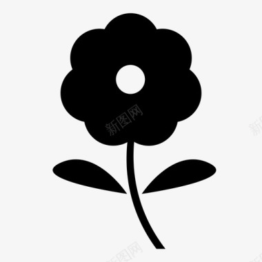 花茎玫瑰图标图标