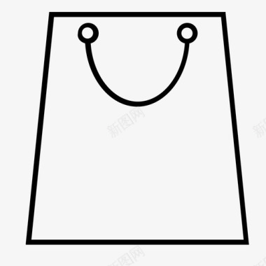 购物袋可重复使用产品图标图标