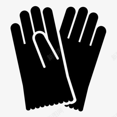 手套清洁盖图标图标