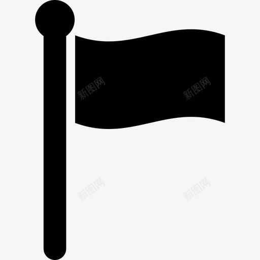 旗杆上的黑布旗子旗子基本应用图标svg_新图网 https://ixintu.com 基本应用 旗子 旗杆上的黑布旗子
