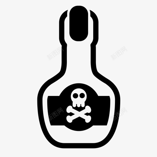 毒药小瓶毒液图标svg_新图网 https://ixintu.com 危险 小瓶 有毒 死亡 毒液 毒药 烧瓶 瓶子 警告
