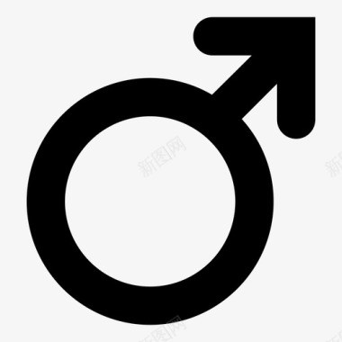 男性性取向性符号图标图标