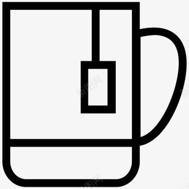 茶茶包茶杯图标图标