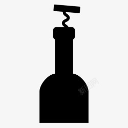 年份酒开瓶器酒瓶年份酒图标高清图片