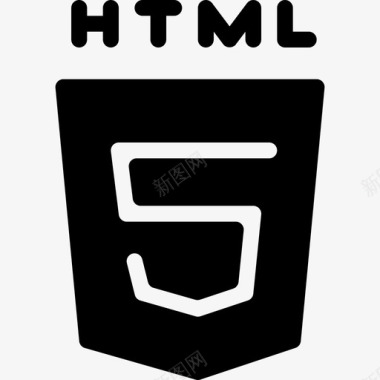 html5徽标实心图标图标