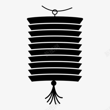 中国灯笼纸灯笼中秋图标图标