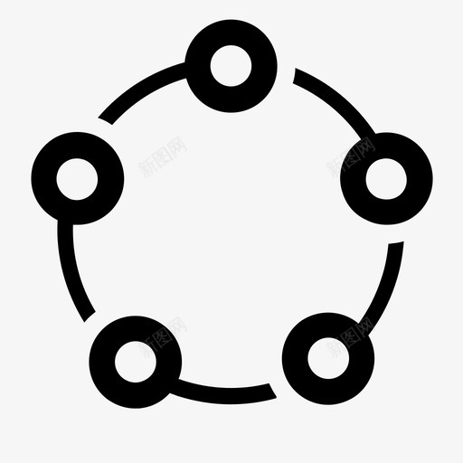 共享单元团队图标svg_新图网 https://ixintu.com 传递 共享 再利用 加入 协同 单元 回收 团队 有机体 环 网络