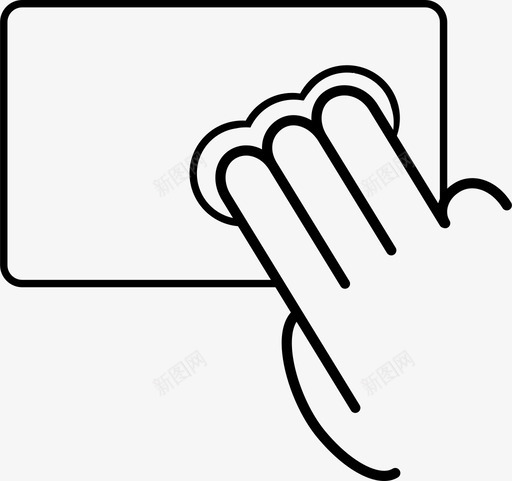 点击触控板手势鼠标图标svg_新图网 https://ixintu.com mac 交互式手势 动作 点击 笔记本电脑触控板 触控板手势 鼠标