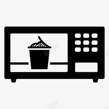 微波面条厨房用具厨房用品图标图标