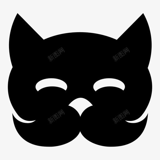 猫动物小猫图标svg_新图网 https://ixintu.com 动物 宠物 小猫 小胡子 猫 胡子 雄性