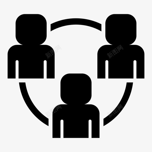 网络社区团队合作人员图标svg_新图网 https://ixintu.com 人员 代表团 团队合作 小组 成员 网络 网络社区