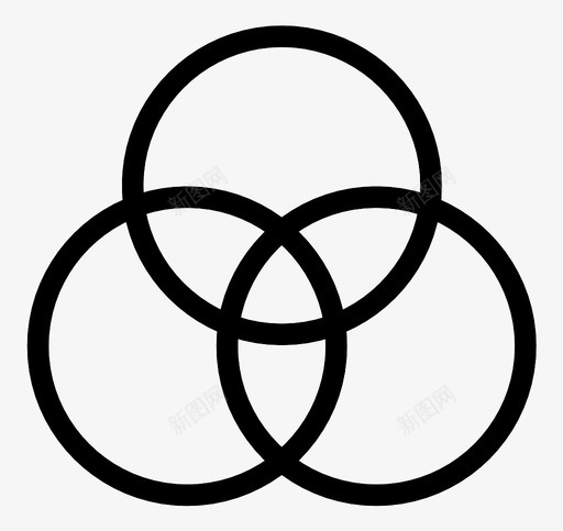 三个圆圆圆图标svg_新图网 https://ixintu.com 三个圆 圆 圆设计 环