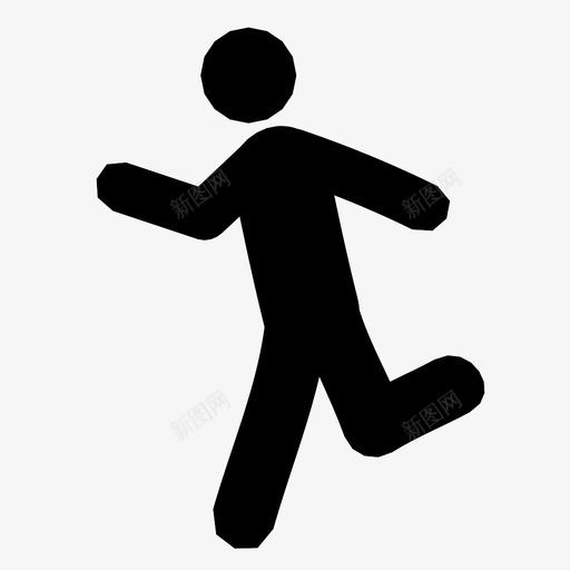 慢跑跑步健身图标svg_新图网 https://ixintu.com 健身 慢跑 跑步 跑步男 运动 运动员 锻炼
