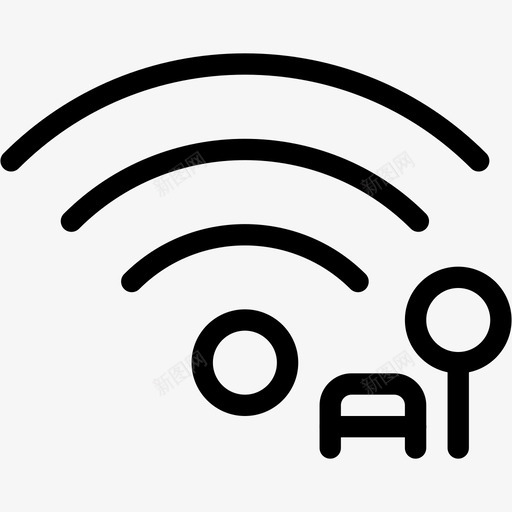 公共wifi无线解锁图标svg_新图网 https://ixintu.com 互联网 人物 公共wifi 彩虹 无线 网络 网络线路图标 解锁 连接 通信