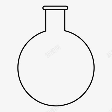 圆底烧瓶玻璃器皿实验室图标图标
