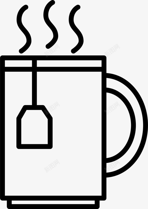 茶下午茶咖啡因图标svg_新图网 https://ixintu.com 下午茶 咖啡因 困倦的时间 放松的 杯子 温暖的 热的 茶 食物 饮料