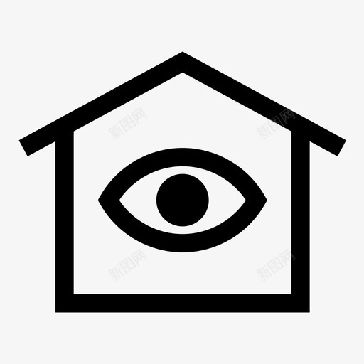 监控系统警报眼睛图标svg_新图网 https://ixintu.com 保安 保险箱 安全 家 房子 监控系统 眼睛 警报