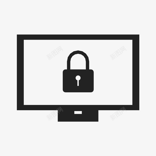 锁定计算机电视安全图标svg_新图网 https://ixintu.com 办公室 受保护 安全 屏幕 电视 禁止访问 绝密 锁定计算机 错误