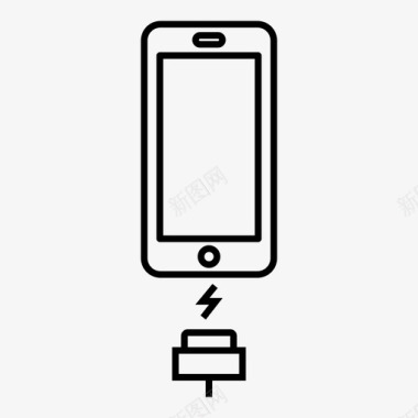 智能手机充电插头iphone图标图标