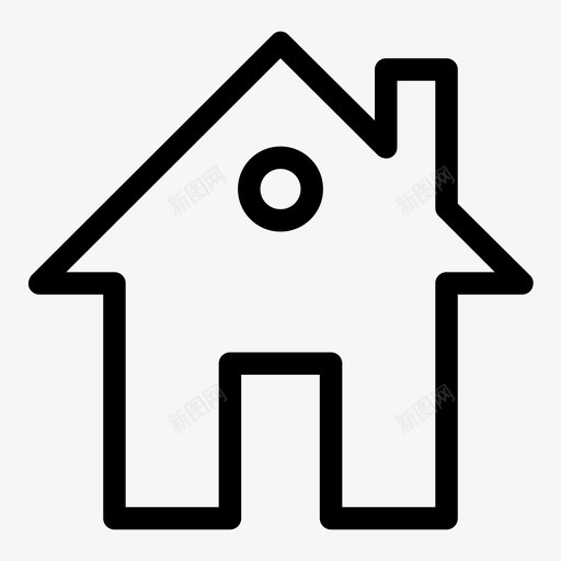 住宅郊区结构图标svg_新图网 https://ixintu.com 主页 住宅 公寓 居住 建筑 烟囱 结构 郊区