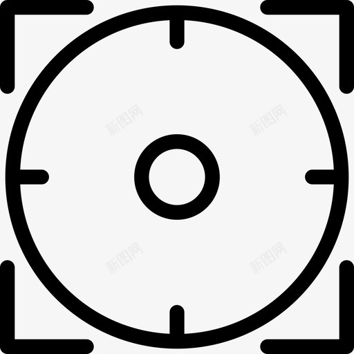对焦照相机十字准线图标svg_新图网 https://ixintu.com 十字准线 对焦 照相机 视频