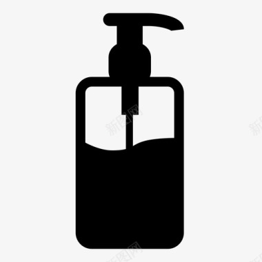 肥皂分配器洗涤喷雾瓶图标图标