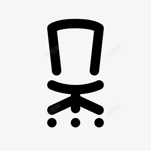 办公椅轮子座椅图标svg_新图网 https://ixintu.com 人体工程学椅子 办公椅 座椅 扶手椅 滚动 舒适 轮子