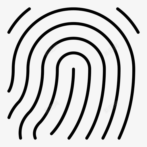 指纹身份纹路图标svg_新图网 https://ixintu.com 指纹 独特 皱纹 纹路 身份 身体部位