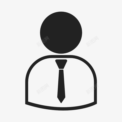 商人西装领带专业人士图标svg_新图网 https://ixintu.com 专业人士 商人 西装领带