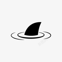 圈子icon鲨鱼波浪水图标高清图片