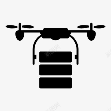无人机纳米直升机四旋翼机图标图标